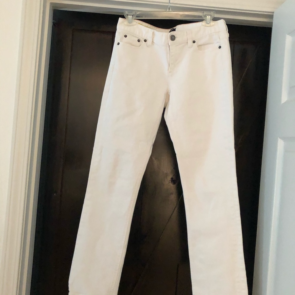 J Crew White Matchstick jeans